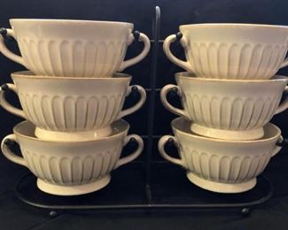 Soup Bowls with Rack
