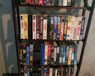 VHS Movies and Shelf
