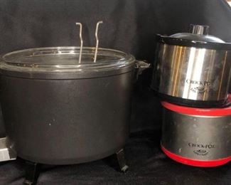 Mini Crock Pots and Oil Fryer 
