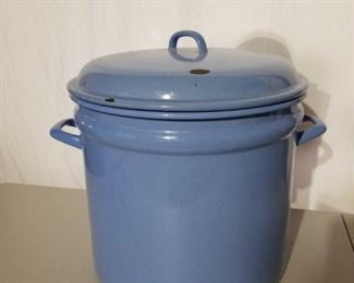 Blue Metal Stock Pot
