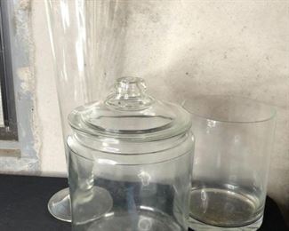 Large Glass Jars and Vase
