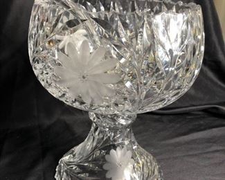 Crystal Pedestal Punch Bowl
