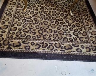 Two (2) Leopard Print Area Rugs
