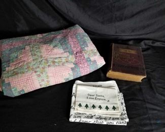 Quilt and Book
