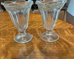 Large Set of Vintage Fluted Libbey Fountain Soda Glasses