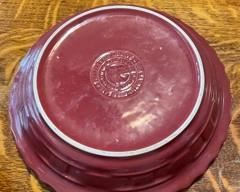 Longaberger Pottery Woven Traditions Paprika Red Pie Plate Bowl Dish