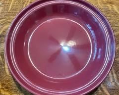 Longaberger Pottery Woven Traditions Paprika Red Pie Plate Bowl Dish