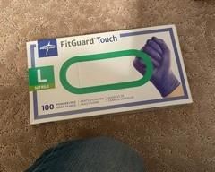 Guard Nitrile Exam Gloves, Large, Dark Blue