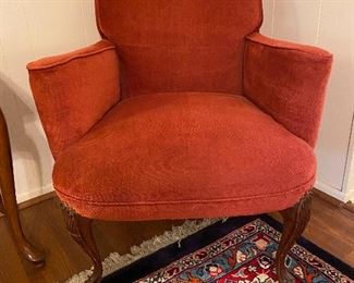 FRENCH  CHAIR WITH SPLAYED ARMS
