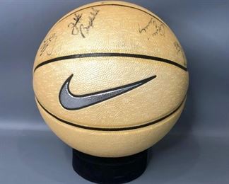 Gold Regulation Size Autographed Basketball
