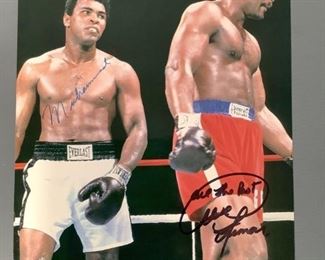 Muhammad Ali and George Foreman Autographed Photograph
