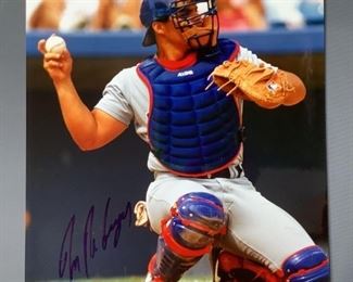 Autographed MLB Catcher Photograph
