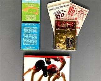 Super Bowl XXV Silver Anniversary Commemorative Card Set, The 1919 Black Sox 25 Card Set, Mark McGwire Gold Foil Card, and Baseball Autograph Collector's Handbook
