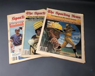  The Sporting News Autographed by Willie Stargell, Bill Madlock and Bob Boone
