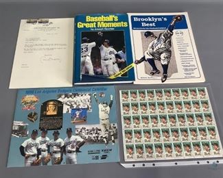 Baseball Books, 1990 Calendar and Stamp Sheet
