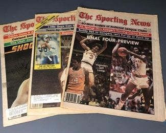 Autographed "The Sporting News" by Mark Aguirre, Isiah Thomas, Wayman Tisdale and Jeff Lamp

