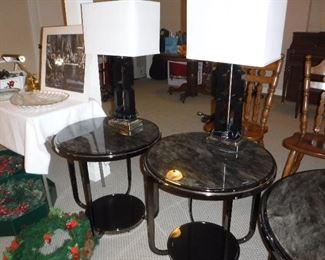 pair of contemporary table lamps