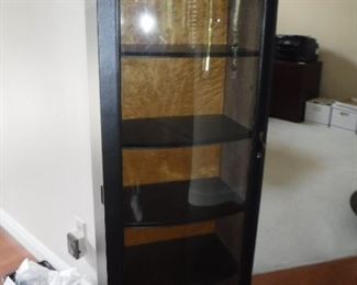  black 5 shelf curio cabinet