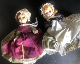 Charming vintage Madame Alexander dolls from the international collection. These 8" dolls represent France and Ireland.