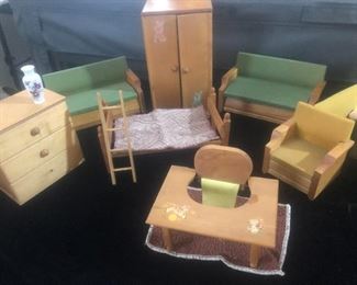 Doll furniture manufactured by the Strombecker Company in Moline Illinois in the 1960's. 