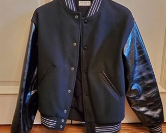 Saint Laurent Leather Bomber Jacker