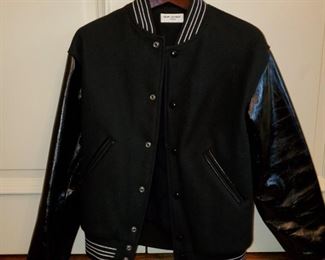 Saint Laurent Leather Bomber Jacket 