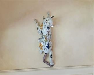 Large French Faience Cat