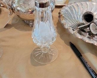 Crystal Sterling Salt and Pepper Shakers
