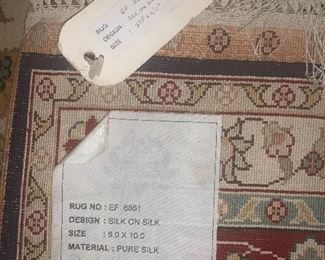 8x10 Silk Rug new with tags