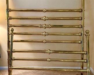 Antique brass bed (headboard, footboard and hardware). Queen. $100