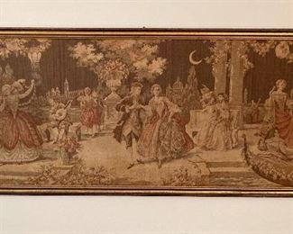 Victorian Dance Scene Tapestry in beautiful frame. Perfect condition. Price negotiable.