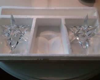 Crystal Candle Holders.