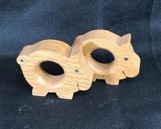 Set of 2 Piggy Napkin Rings