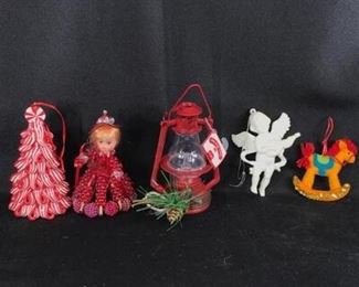 Lot of 5 Holiday Ornaments