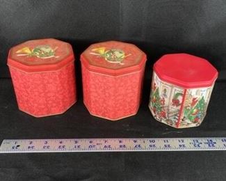 Lot of 3 Holiday Tins