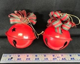 2 Holiday JingleBells Ornaments
