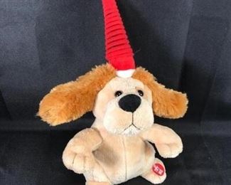 Musical Holiday Doggie Plush