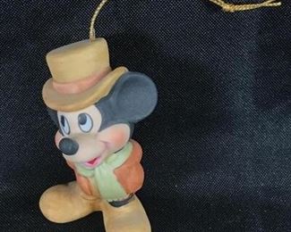 3 Mickey Mouse Holiday Ornament Walt Disney Productions Japan