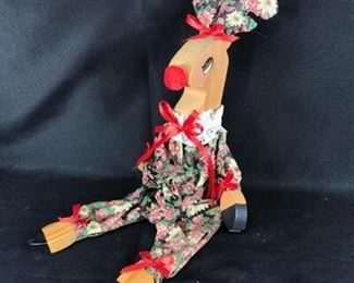 20 Holiday Reindeer Wooden Doll