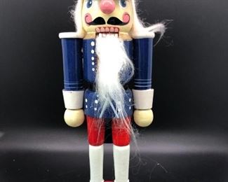 Blue Wood Nutcracker Christmas Holiday Soldier