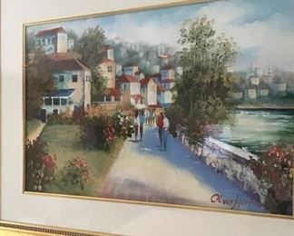 Oliver Norton artist signed watercolor