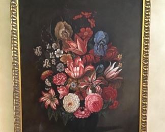 Freidy Wegeli Becker, floral still life, oil on canvas, signed with the artist’s monogram