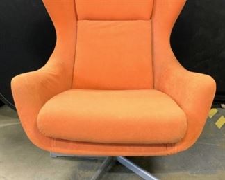 MCM Arne Jacobsen Orange Swivel Lounge Chair
