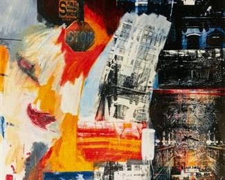 Signed Lithograph Attributed to RAUSCHENBERG
