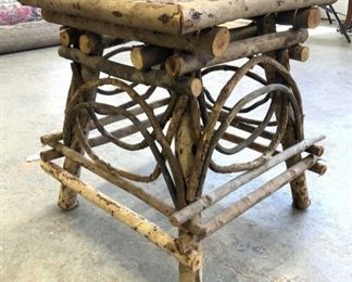 Vintage Wooden Adirondack Side Table
