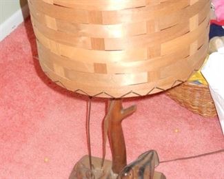 Mid-Century Lamp with Duck Motif 