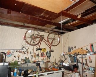 Adult Women's Bike and miscellaneous tools, woodworking tools