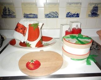 Kitchenware with Tomato Motif