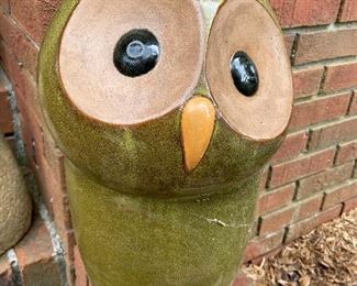 Ceramic Owl Garden Art