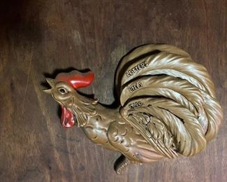 Ceramic Rooster Letters, Bills, Misc., Ect holder